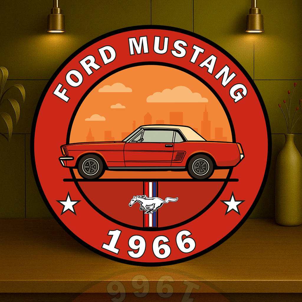 FORD MUSTANG American Muscle Icon (1966) Metal Tabela