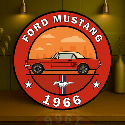 FORD MUSTANG American Muscle Icon (1966) Metal Tabela