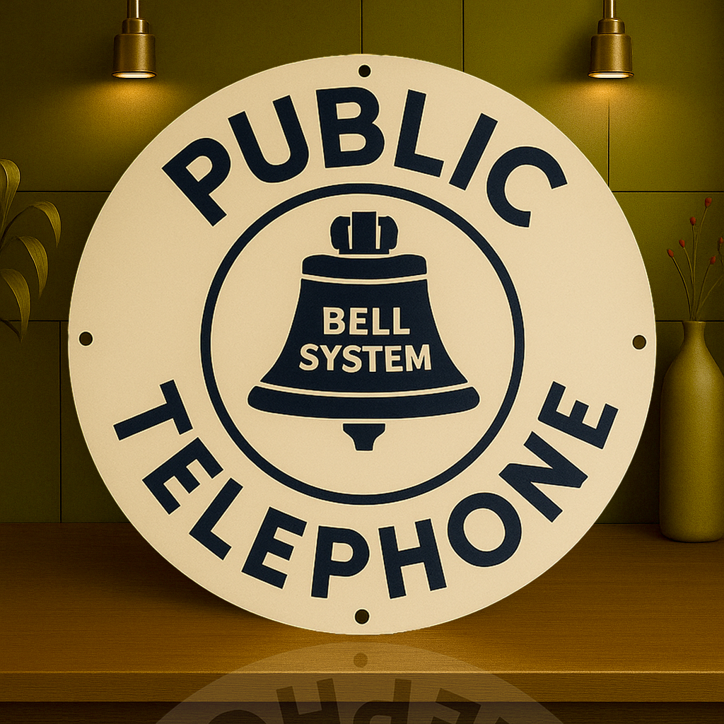 Bell System Public Telephone - Telecom Metal Tabela