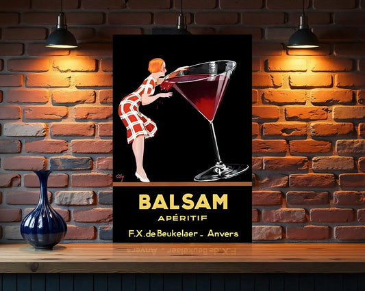 Balsam Apéritif Martini Charm from Antwerp Metal Tabela