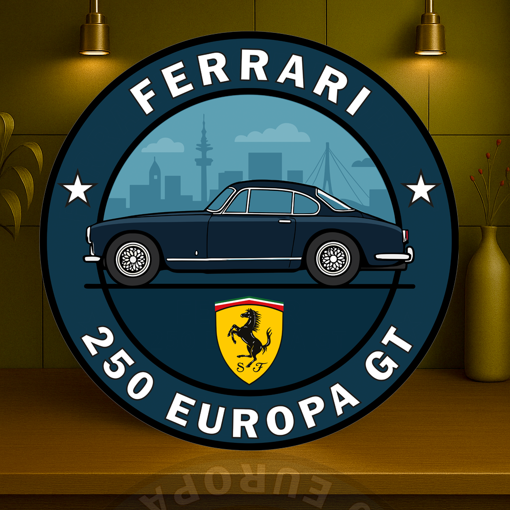 Ferrari 250 Europa GT Maranello's Grand Touring Icon (1954) Metal Tabela