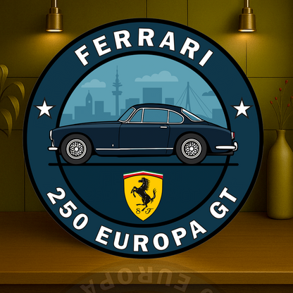 Ferrari 250 Europa GT Maranello's Grand Touring Icon (1954) Metal Tabela