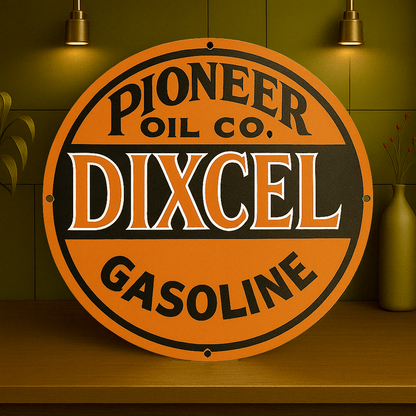DIXCEL Gasoline Pioneer Oil Co. Metal Tabela