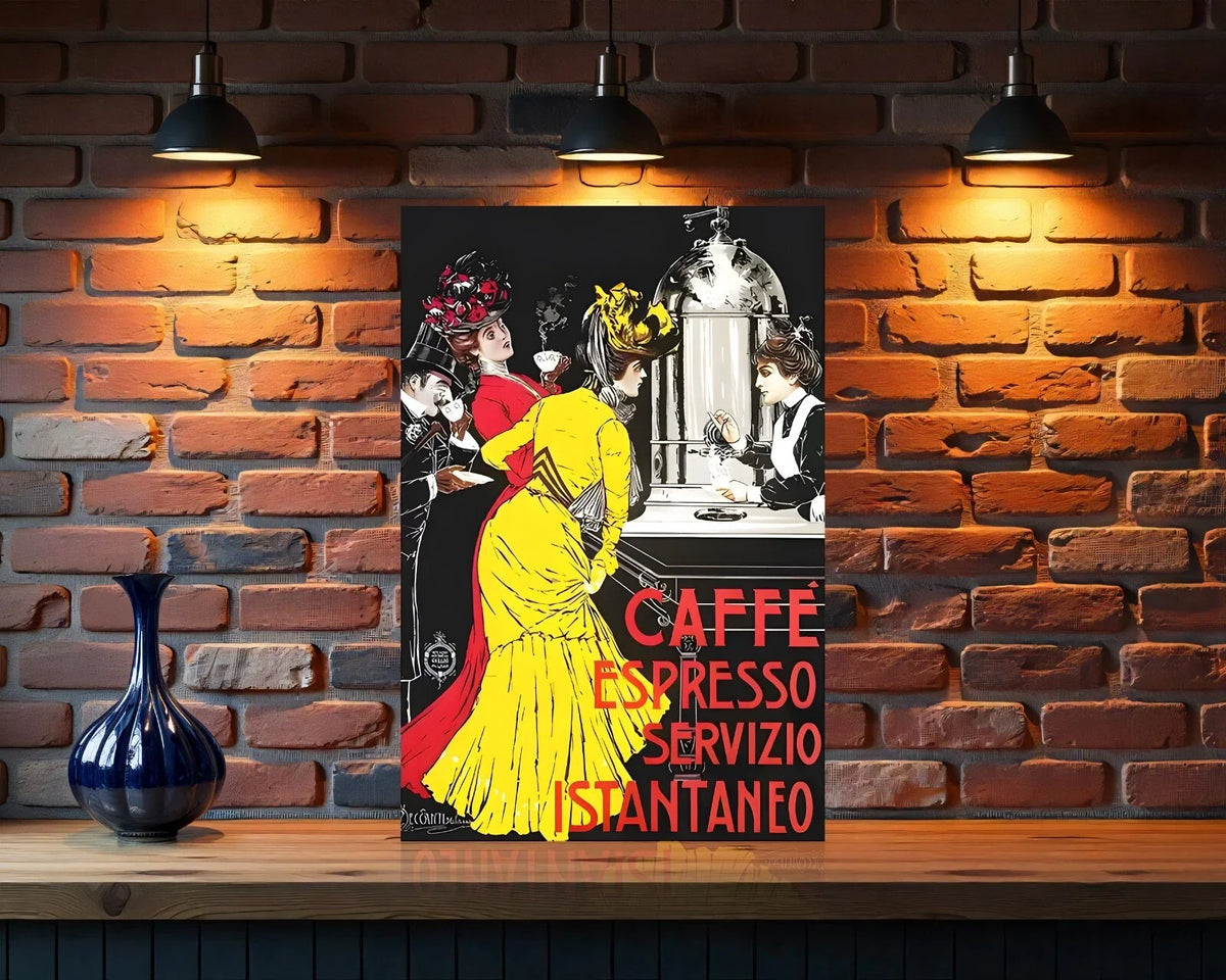 Caffè Espresso Servizio Istantaneo Metal Tabela
