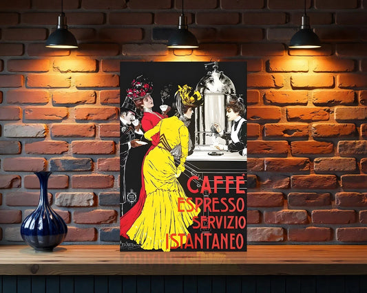 Caffè Espresso Servizio Istantaneo Metal Tabela