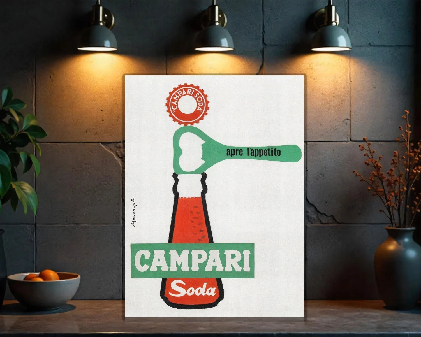 Campari Soda Bottle Opener Metal Tabela