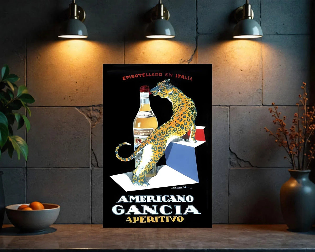 Americano Gancia Aperitivo Metal Tabela