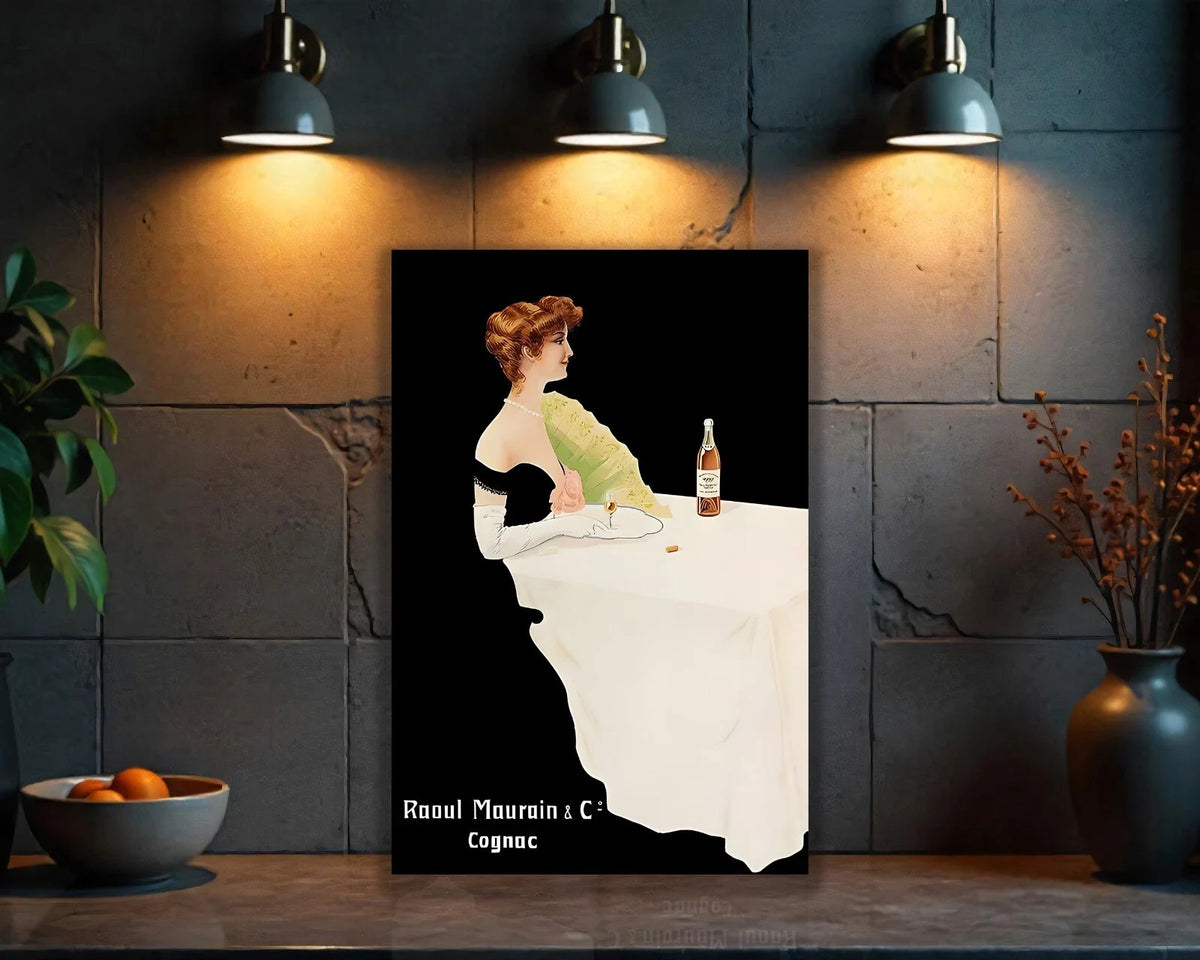 Raoul Mourain & Cie Cognac Metal Tabela
