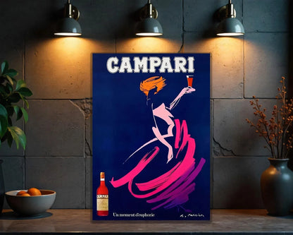 Campari Dance Abstract French Euphoric Metal Tabela