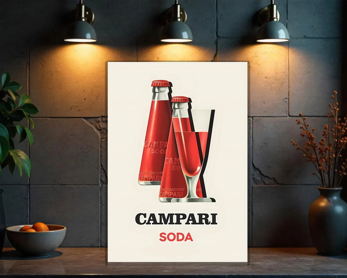Campari Soda Modern Minimalist Metal Tabela
