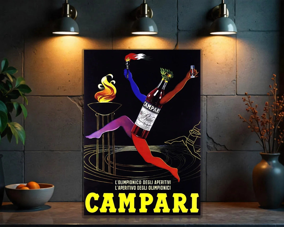Campari "Olympic Flame" Metal Tabela