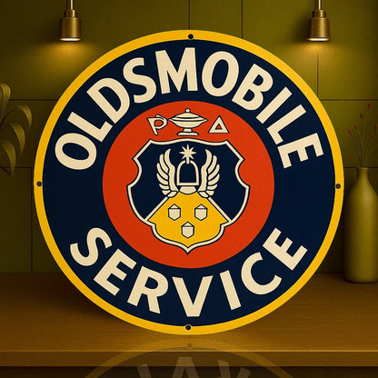 GM Dealership Oldsmobile Service Metal Tabela