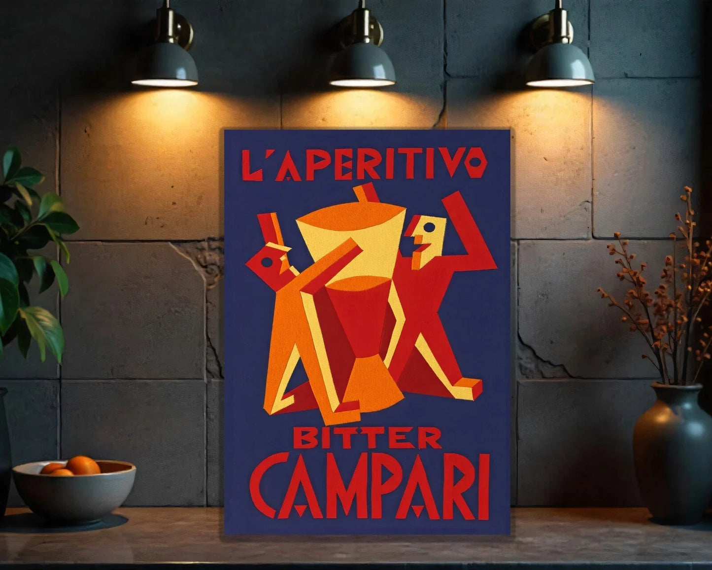 Campari L'Aperitivo Bitter Futurist Metal Tabela
