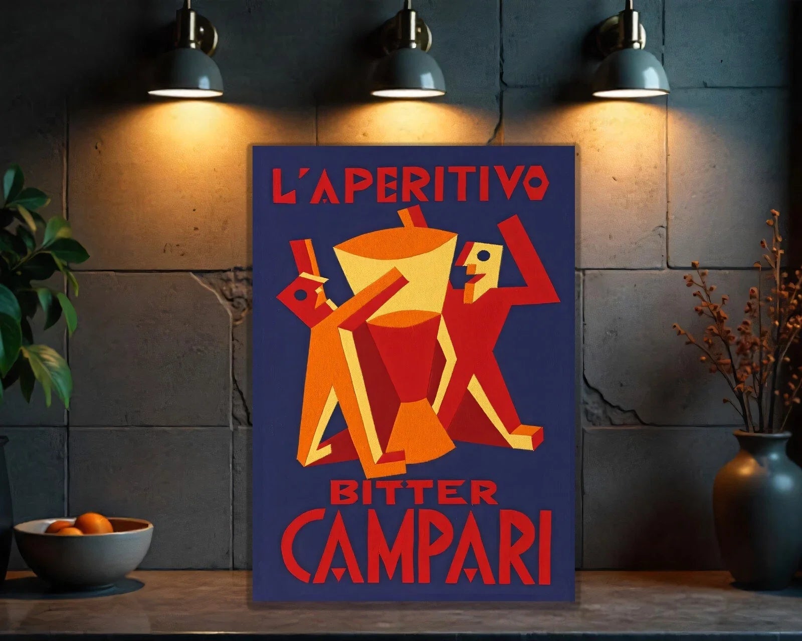 Campari L'Aperitivo Bitter Futurist Metal Tabela