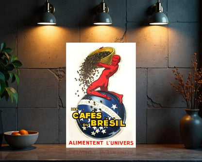 Les Cafes Bresil Metal Tabela