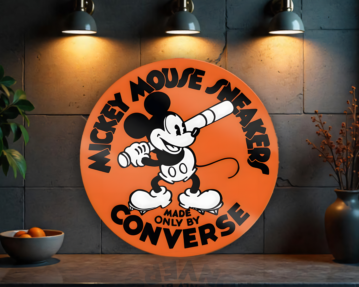 Mickey Mouse Sneakers Vintage Converse Metal Tabela