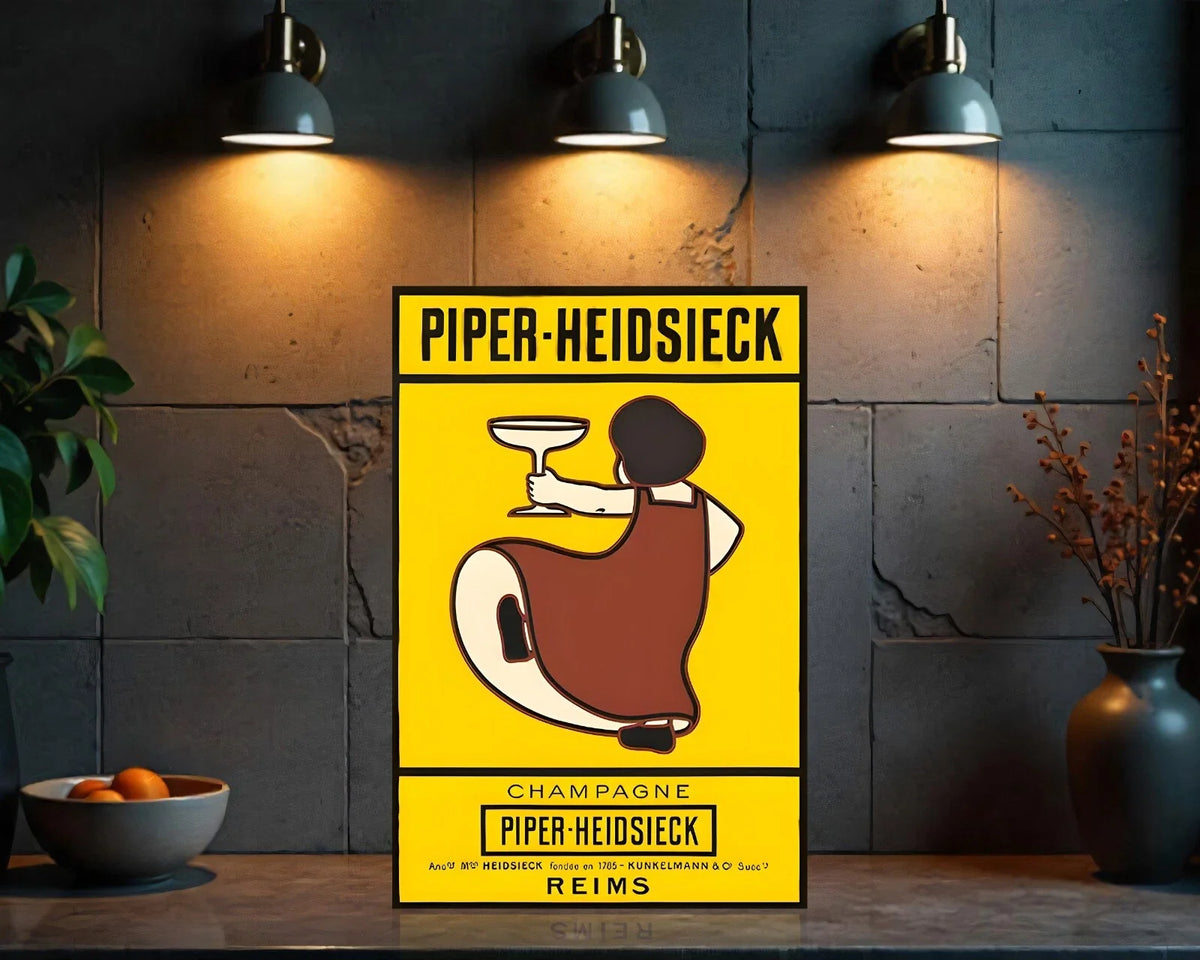 Piper - Heidsieck Champagne Bold & Minimalist Metal Tabela
