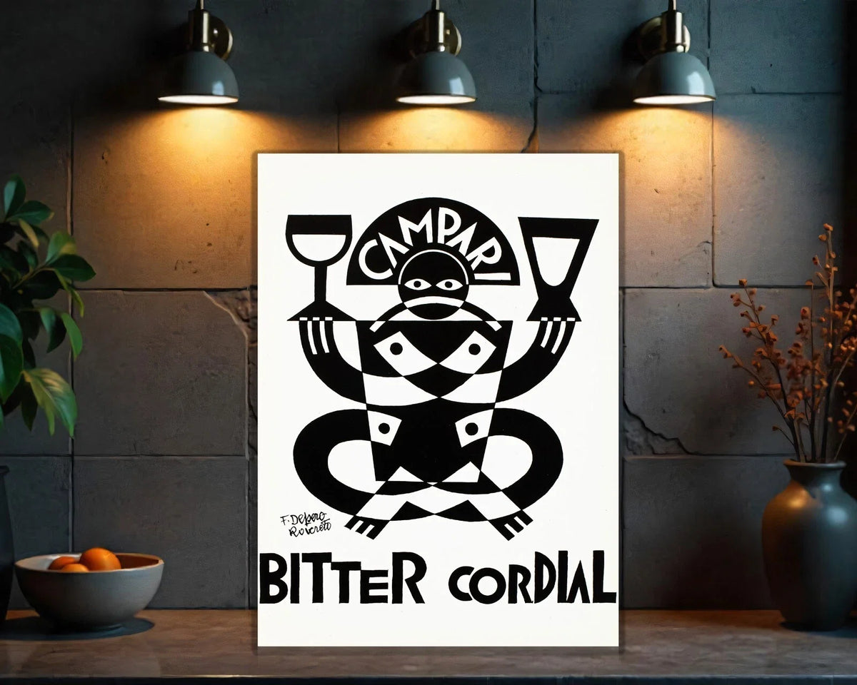 Campari Bitter Cordial Rare Depero Metal Tabela
