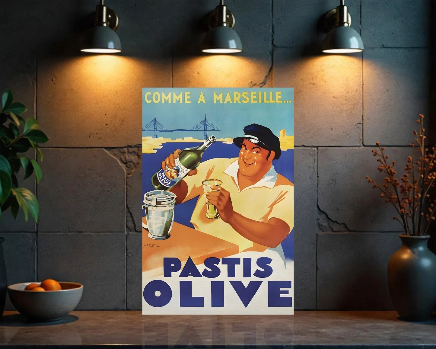 PASTIS OLIVE Metal Tabela