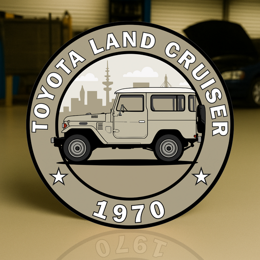 Toyota Land Cruiser 1970 FJ40 Beige Edition Metal Tabela