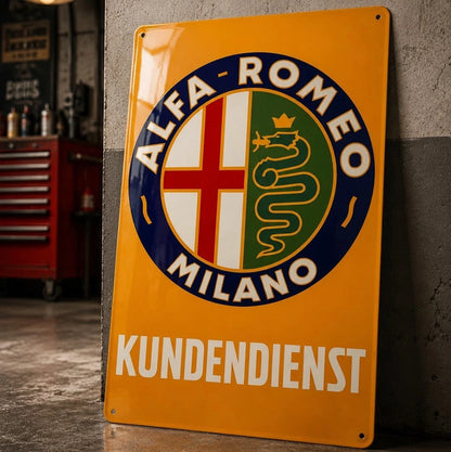 Alfa Romeo Kundendienst Metal Tabela