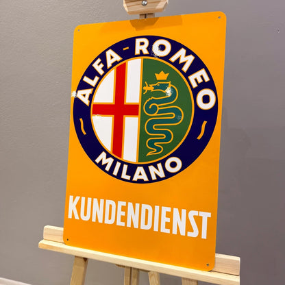 Alfa Romeo Kundendienst Metal Tabela