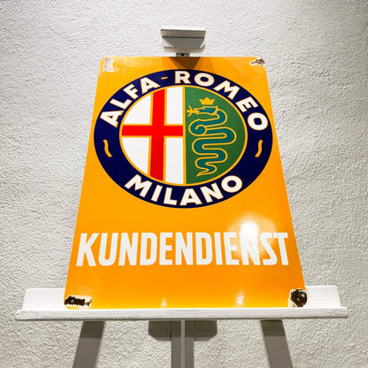 Alfa Romeo Kundendienst Rusted Metal Tabela