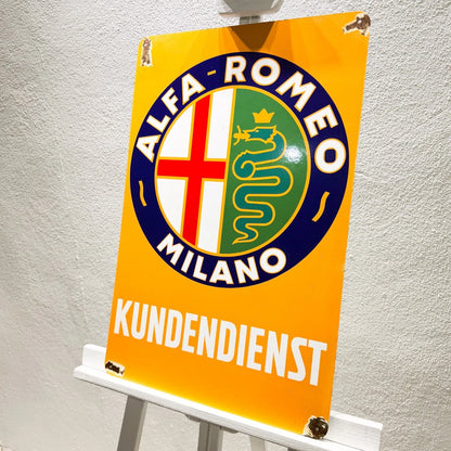 Alfa Romeo Kundendienst Rusted Metal Tabela