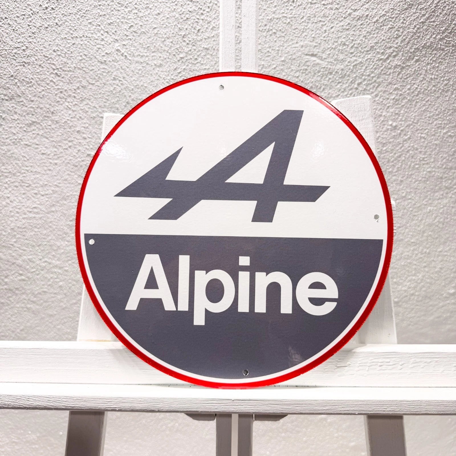 Alpine Racing Logo - French Metal Tabela