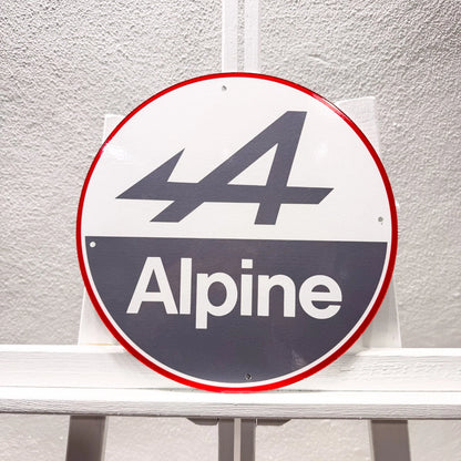 Alpine Racing Logo - French Metal Tabela