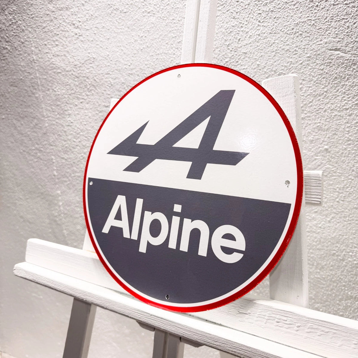 Alpine Racing Logo - French Metal Tabela