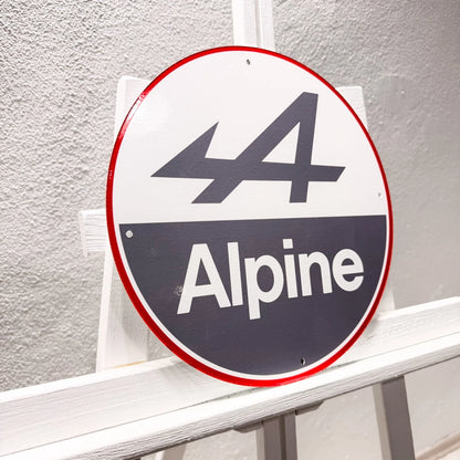 Alpine Racing Logo - French Metal Tabela