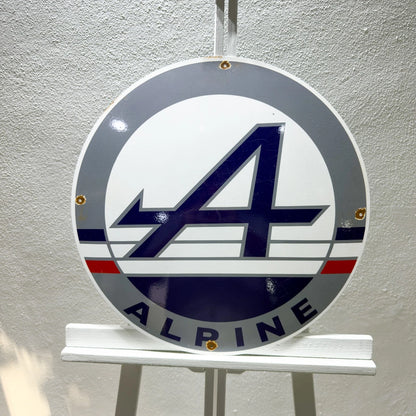 Alpine Rusted Racing Logo Metal Tabela