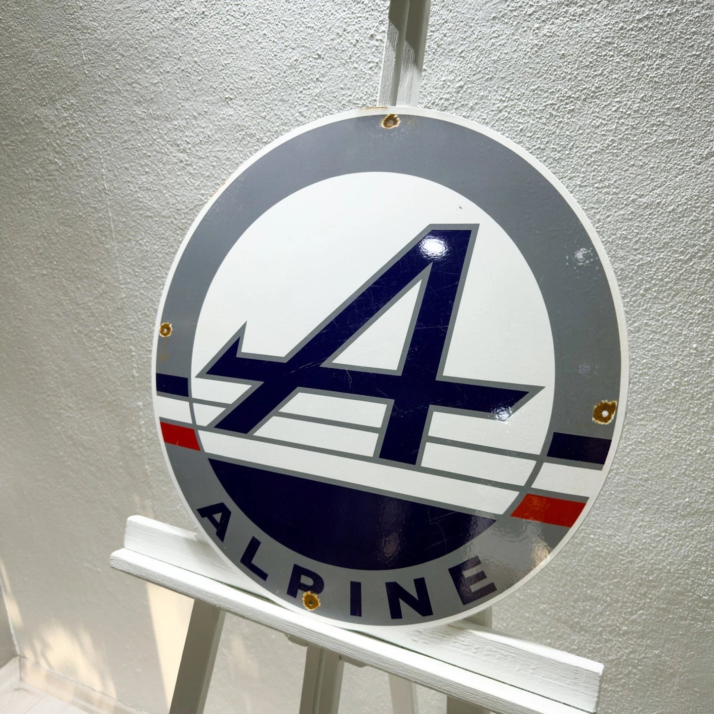 Alpine Rusted Racing Logo Metal Tabela