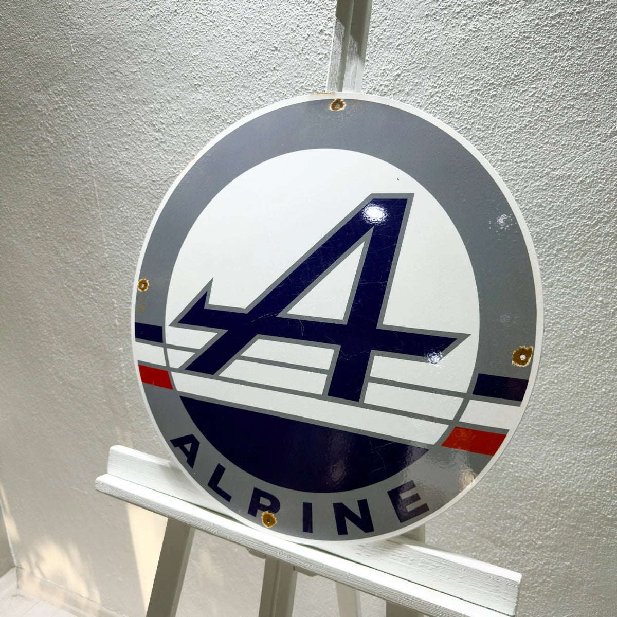 Alpine Rusted Racing Logo Metal Tabela