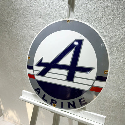 Alpine Rusted Racing Logo Metal Tabela
