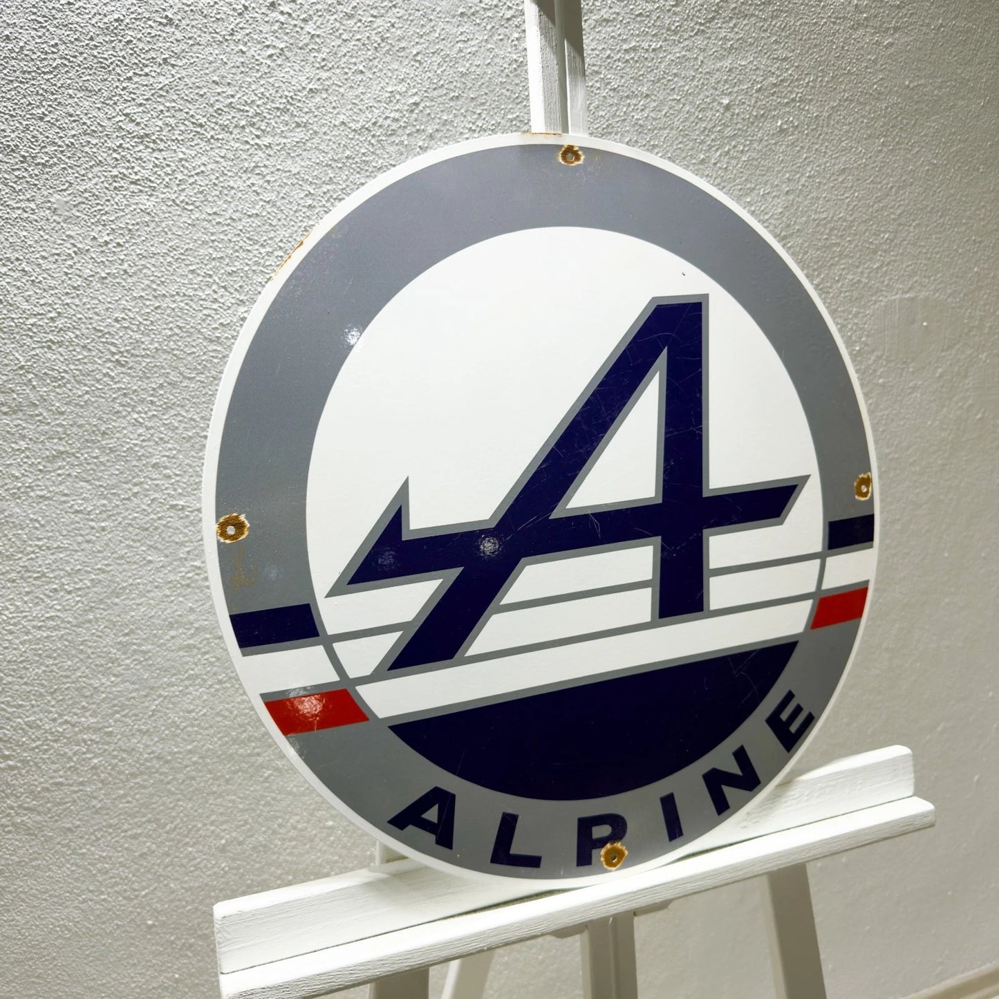 Alpine Rusted Racing Logo Metal Tabela
