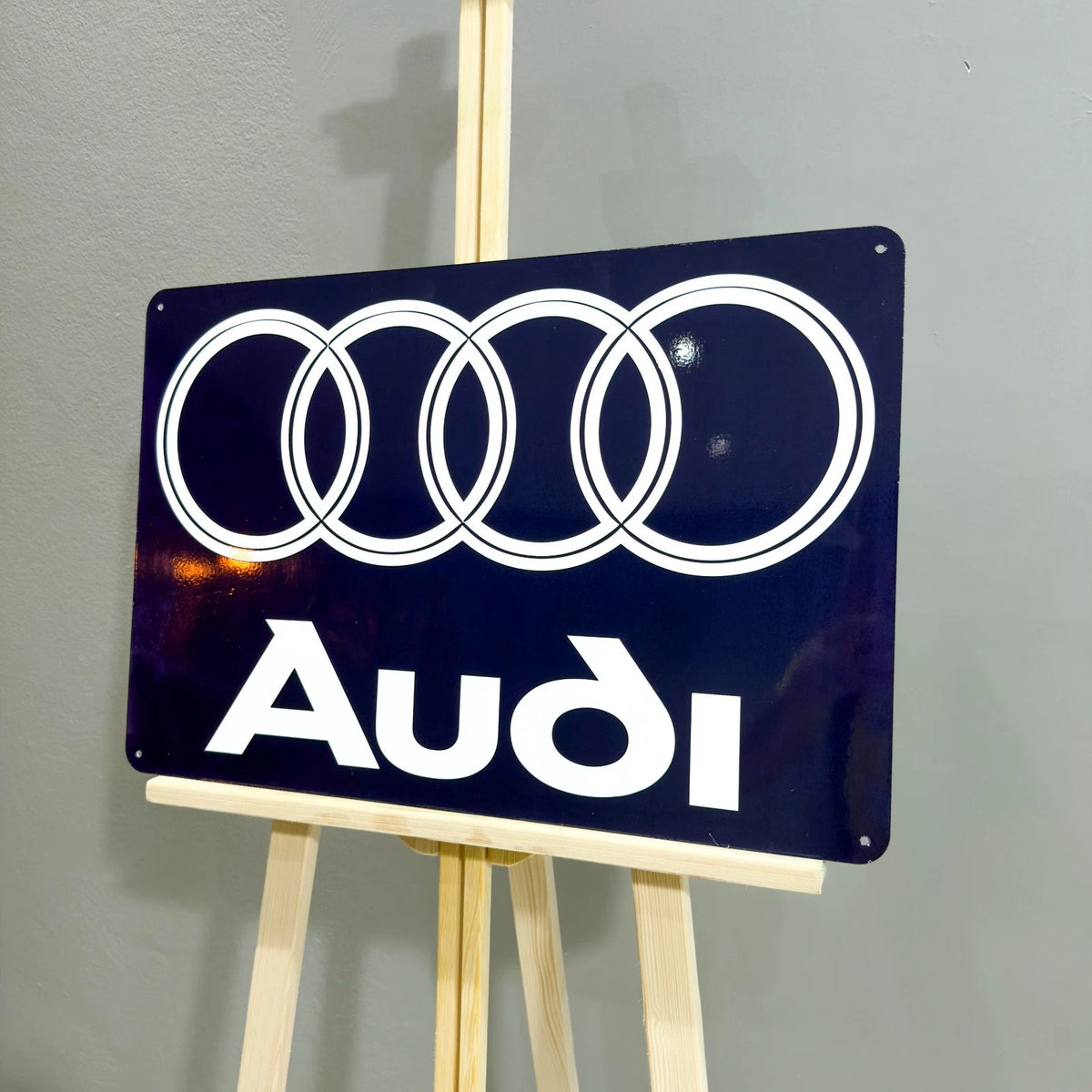 AUTO UNION Audi Rings Logo Metal Tabela