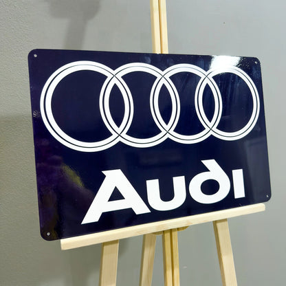 AUTO UNION Audi Rings Logo Metal Tabela