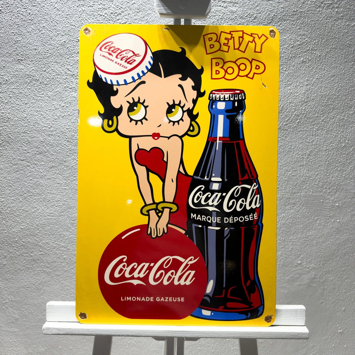 Betty Boop Coca-Cola Rusty Metal Tabela