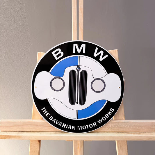 BMW Bavarian Motor Works Grille Metal Tabela