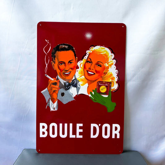 Boule d'Or - Cigarette Advertising Metal Tabela