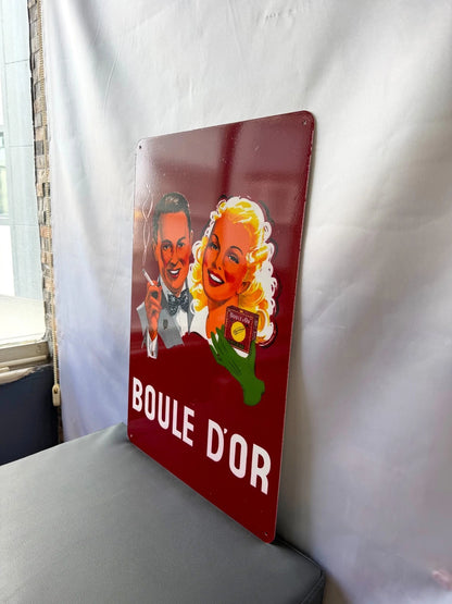 Boule d'Or - Cigarette Advertising Metal Tabela
