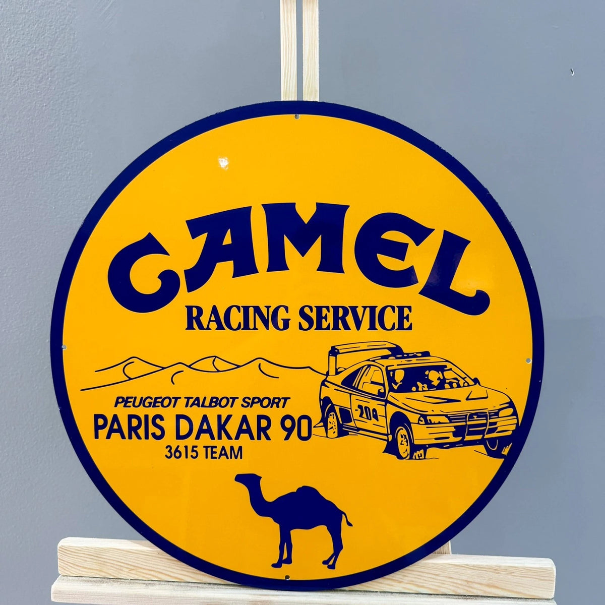 Camel Racing Service - Paris Dakar 1990 Peugeot Talbot Sport Metal Tabela