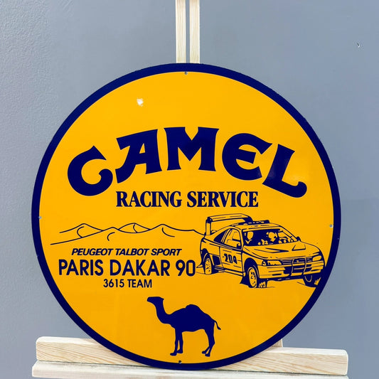 Camel Racing Service - Paris Dakar 1990 Peugeot Talbot Sport Metal Tabela
