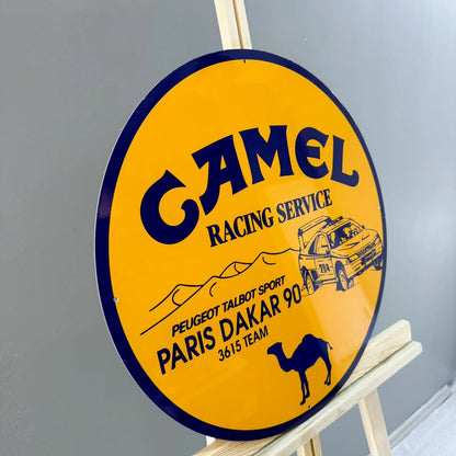 Camel Racing Service - Paris Dakar 1990 Peugeot Talbot Sport Metal Tabela