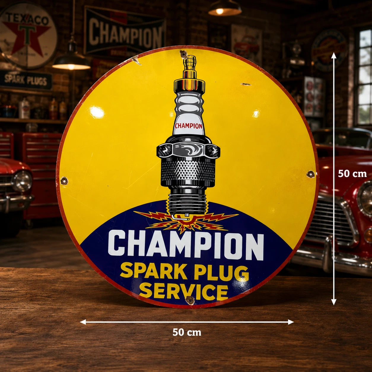 Champion Spark Plug Service Metal Tabela