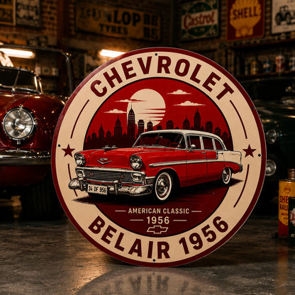 Chevrolet Bel Air 1956 Metal Tabela