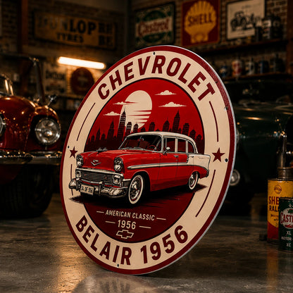 Chevrolet Bel Air 1956 Metal Tabela