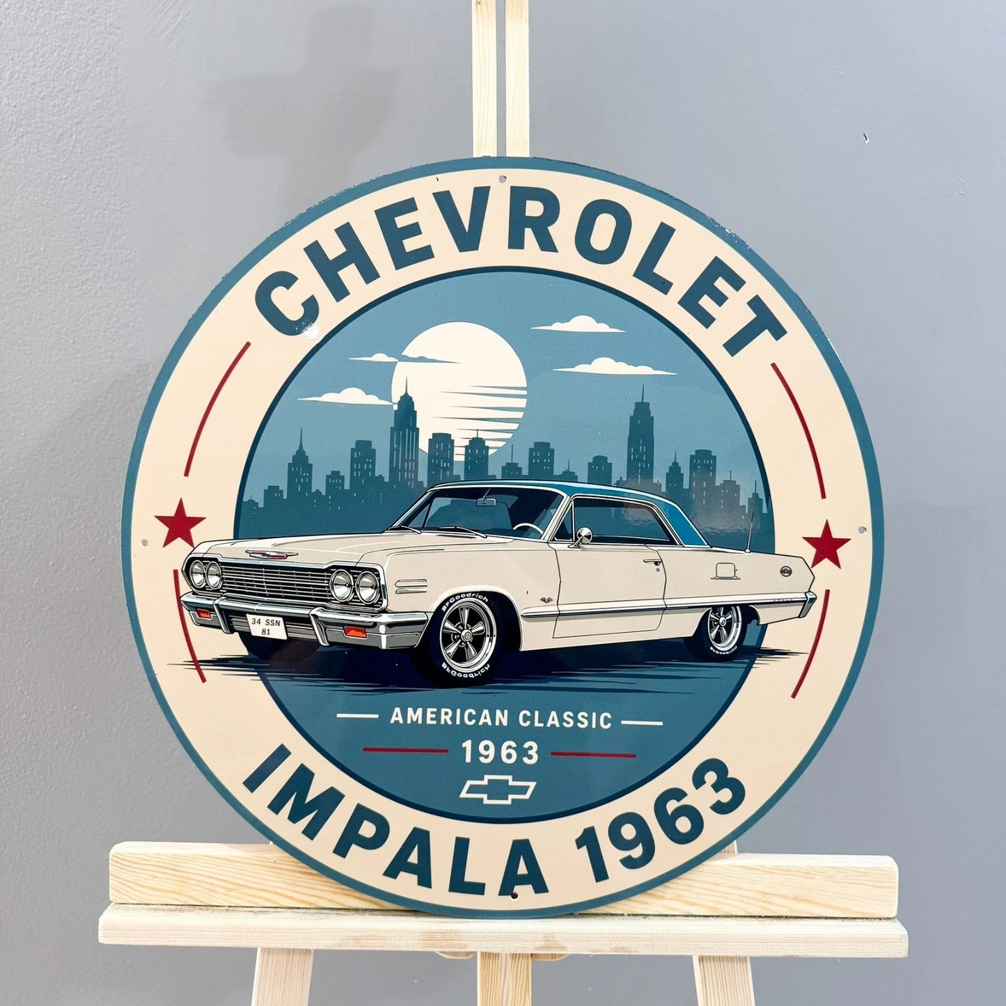 Chevrolet Impala 1963 Metal Tabela